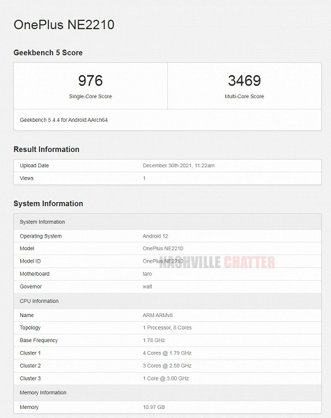 OnePlus 10 Pro with Snapdragon 8 Gen 1 and 12 GB of RAM turned out to be slower than OnePlus 9: test results appeared in Geekbench